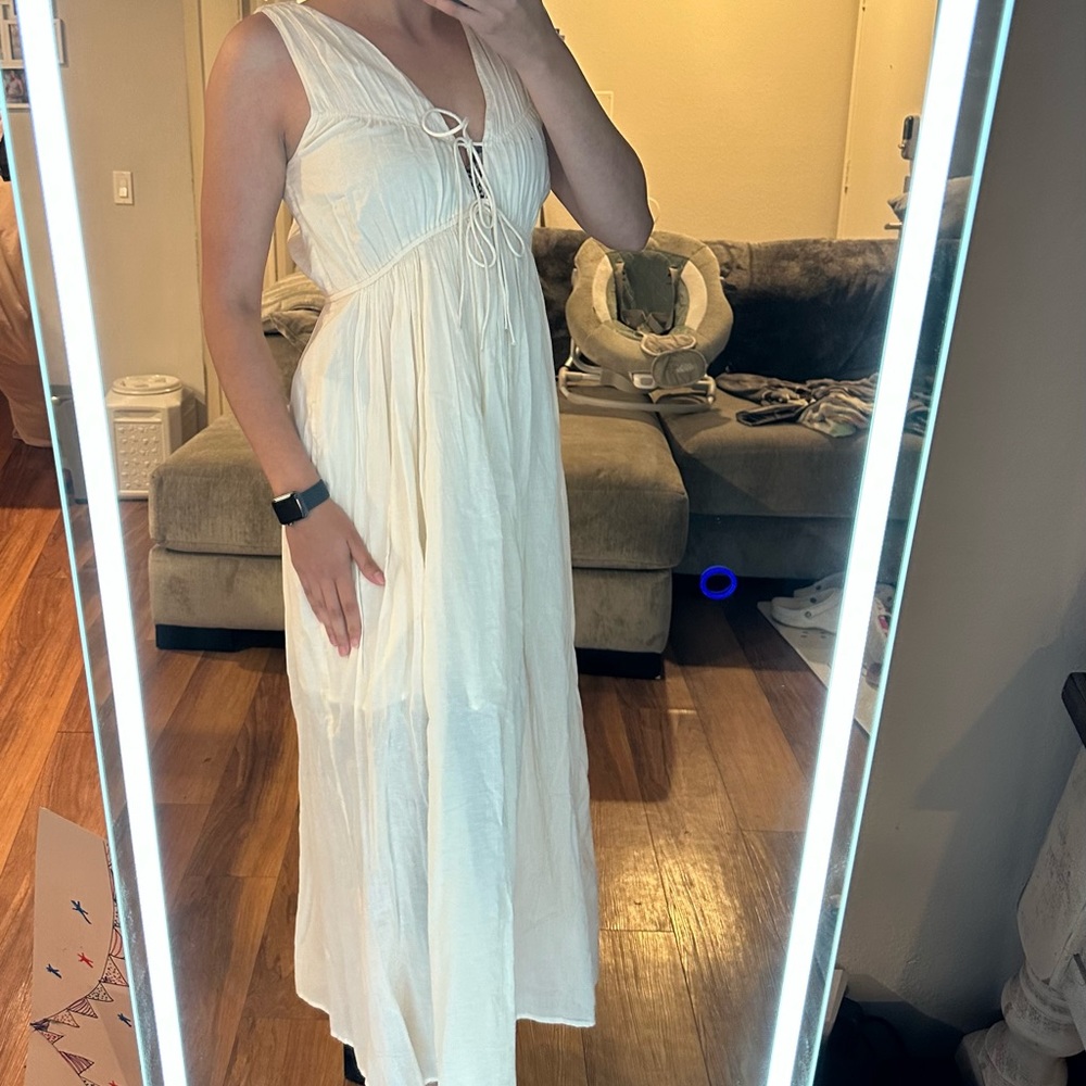 Tank Tie-Front Maxi Dress